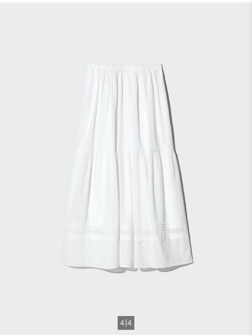 Uniqlo White Tiered Maxi Skirt - Picture 2 of 2